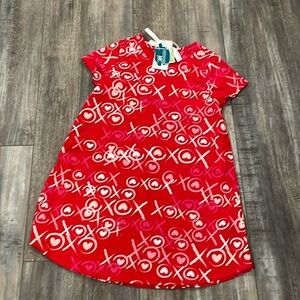 Extremely Me Red Heart Short Sleeve Valentine’s Sleep Dress NEW 5-6